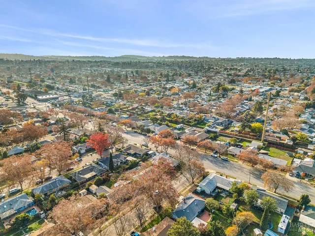 an aerial view of a city
