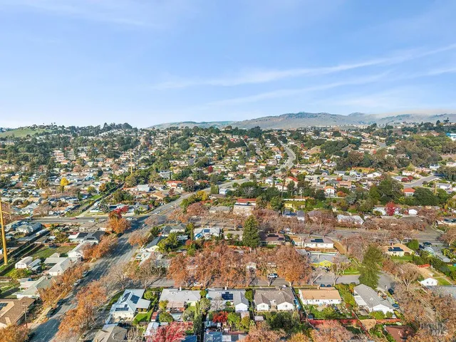 an aerial view of multiple house
