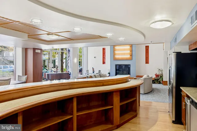 a view of an outdoor space with a tree