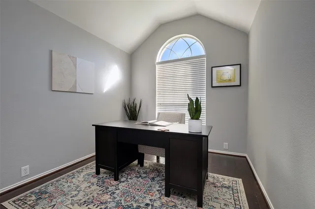 a view of workspace with a window