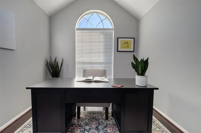 a view of workspace with a window