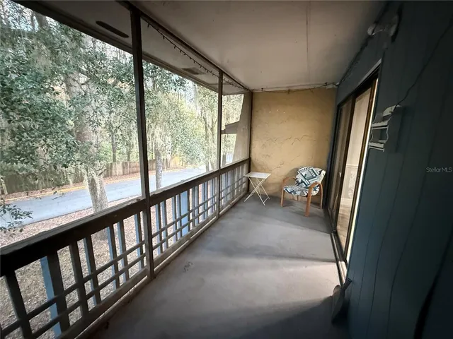 a view of a porch