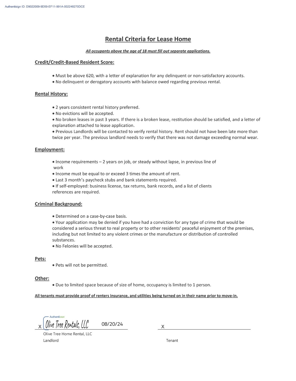 4801 14th Street, Unit A Bacliff, TX 77518 - Photo 8 of 8 Rental Criteria