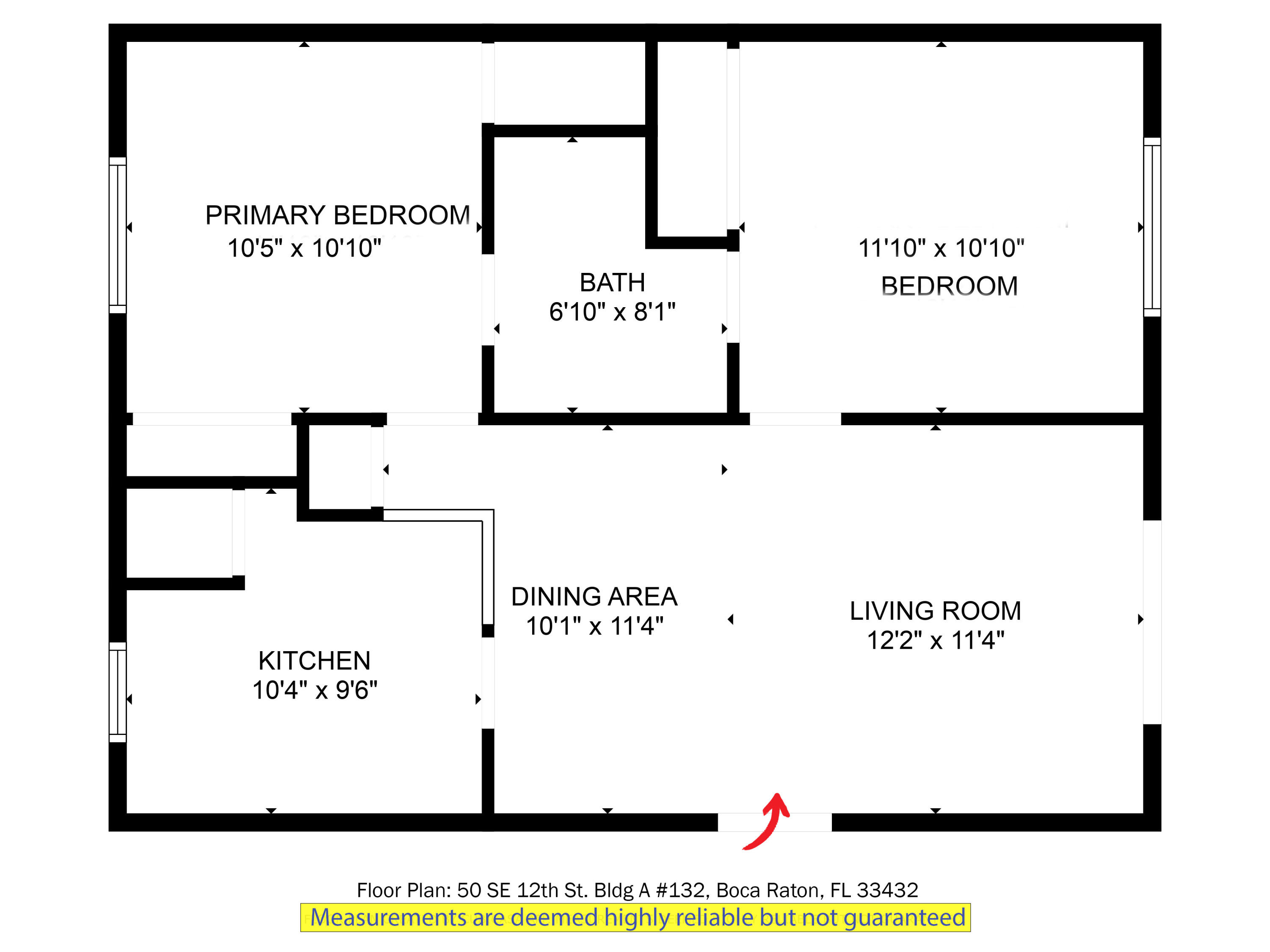 50 Southeast 12th Street, Unit 1320 Boca Raton, FL 33432 - Photo 39 of 39 10 Floor Plan 50 SE 12th St. Bldg A #132