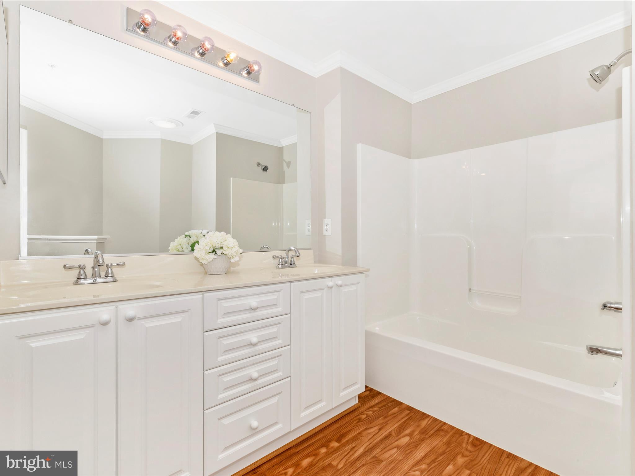 2508 Shelley Circle, Unit 8 1A Frederick, MD 21702 - Photo 16 of 48 a bathroom with a tub sink and mirror