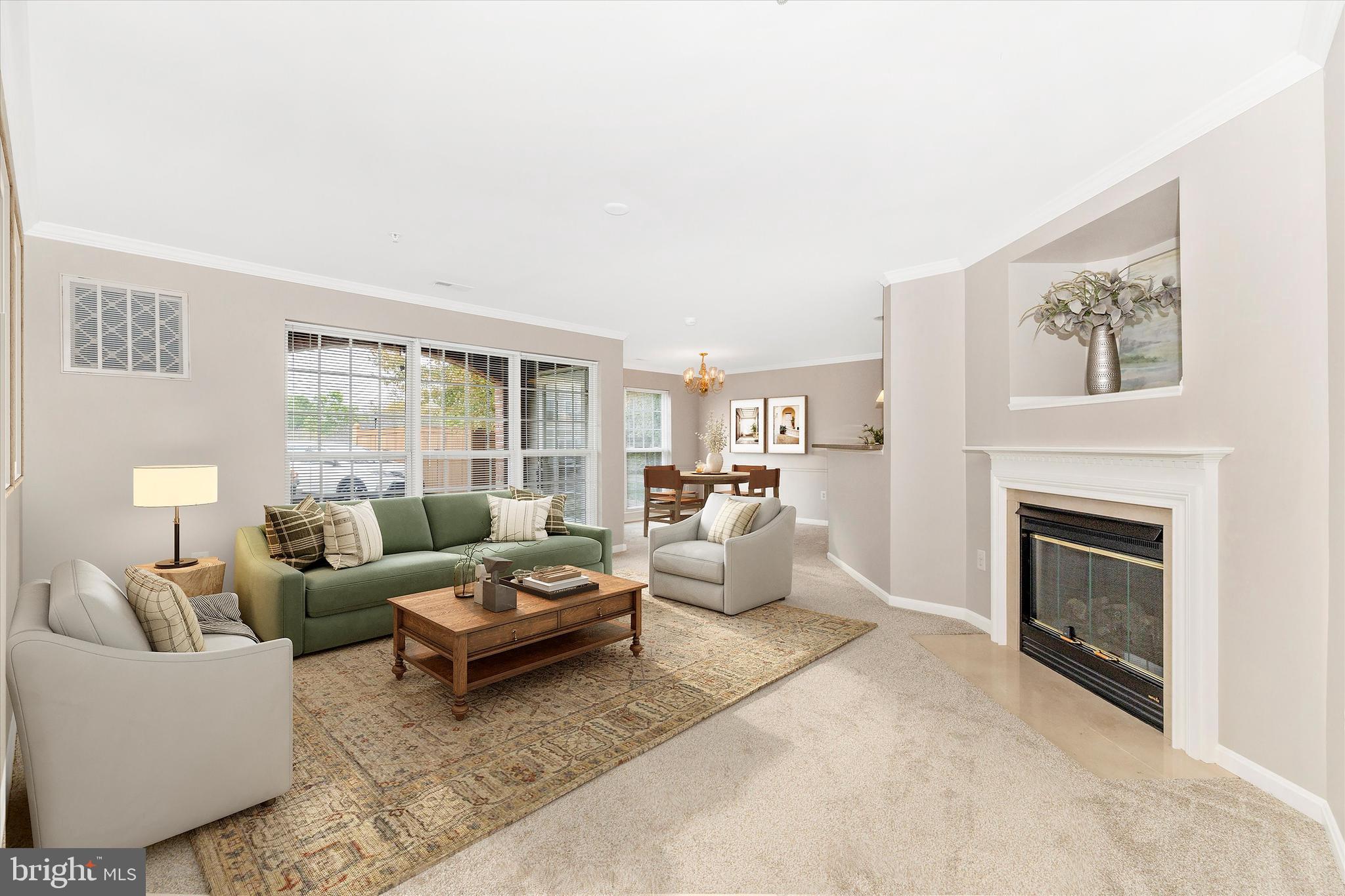 2508 Shelley Circle, Unit 8 1A Frederick, MD 21702 - Photo 3 of 48 a living room with furniture and a fireplace