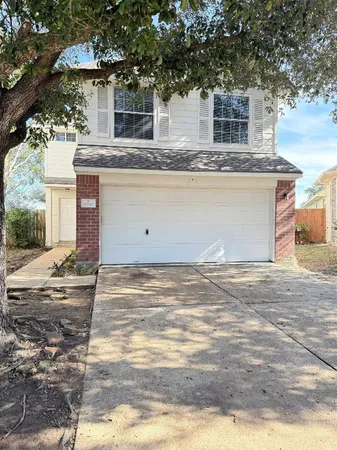 front view of a house with a space