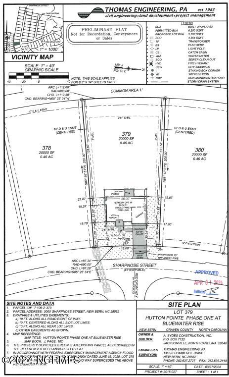 3000 Sharpnose Street New Bern, NC 28562 - Photo 48 of 51 Preliminary Site Plan Lot 379