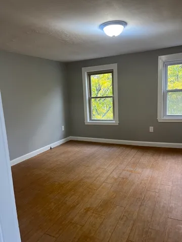 an empty room with a window