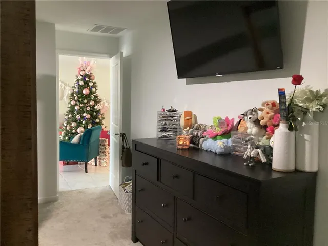 a view of a room with a toys