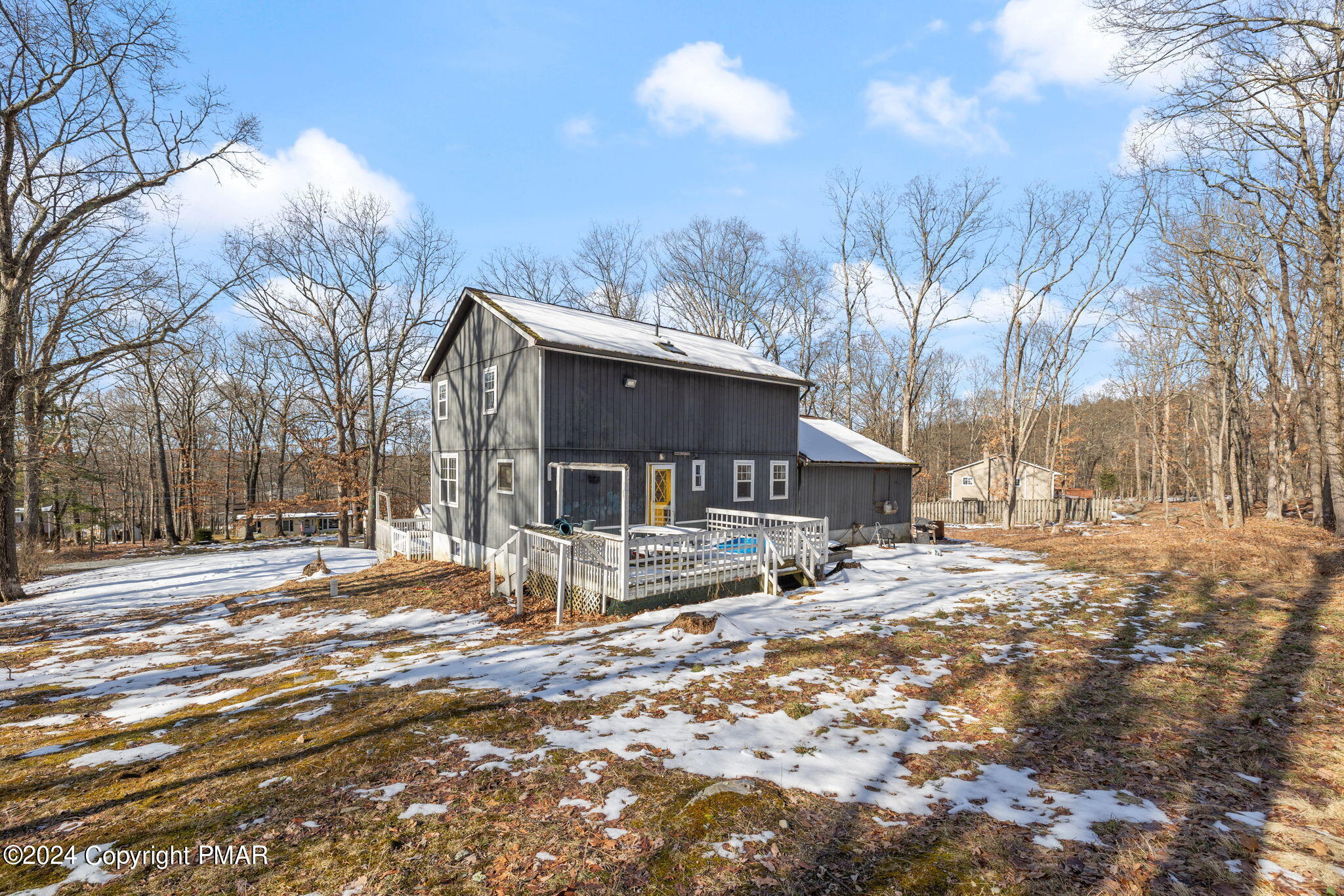 3118 Long Court Bushkill, PA 18324 - Photo 23 of 28 a view of a house with a yard covered in snow