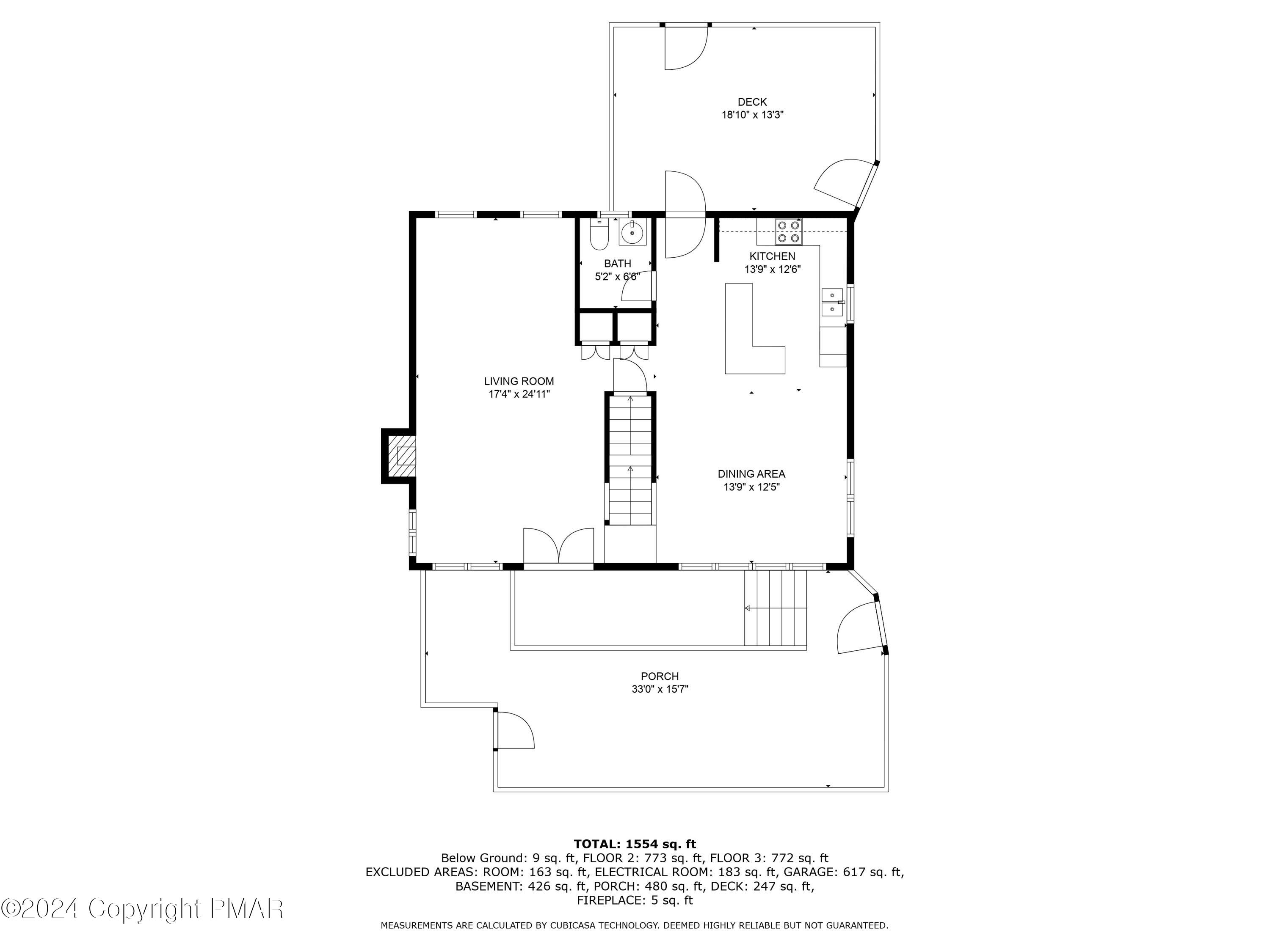 3118 Long Court Bushkill, PA 18324 - Photo 26 of 28 a black and white photo of a room