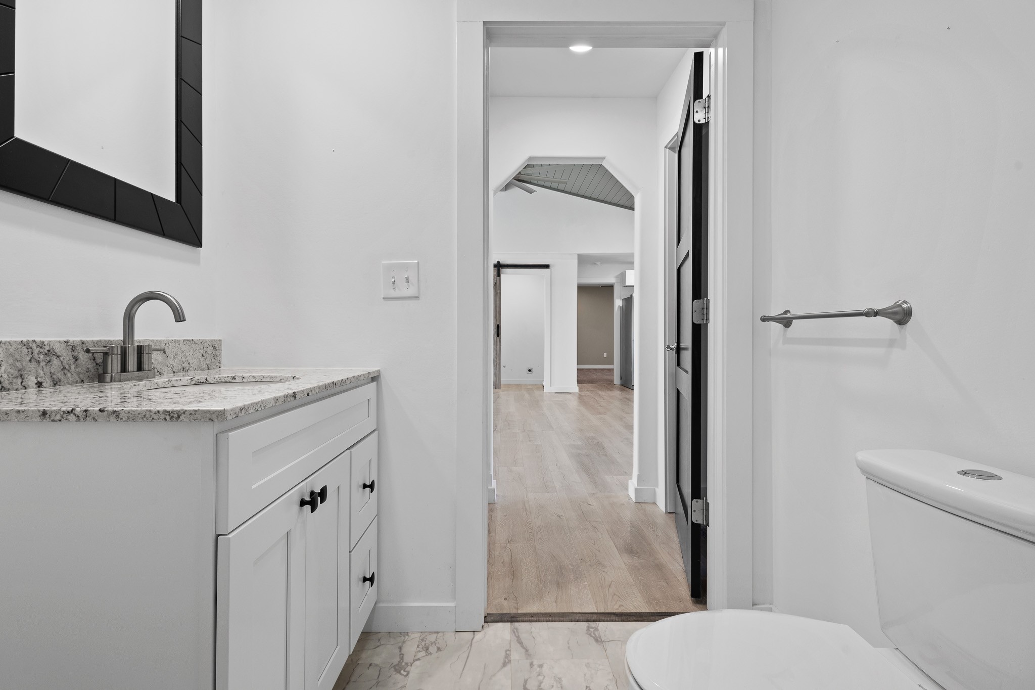 1517 Ridgeview Run Lynchburg, TN 37352 - Photo 14 of 37 a bathroom with a granite countertop sink toilet and shower