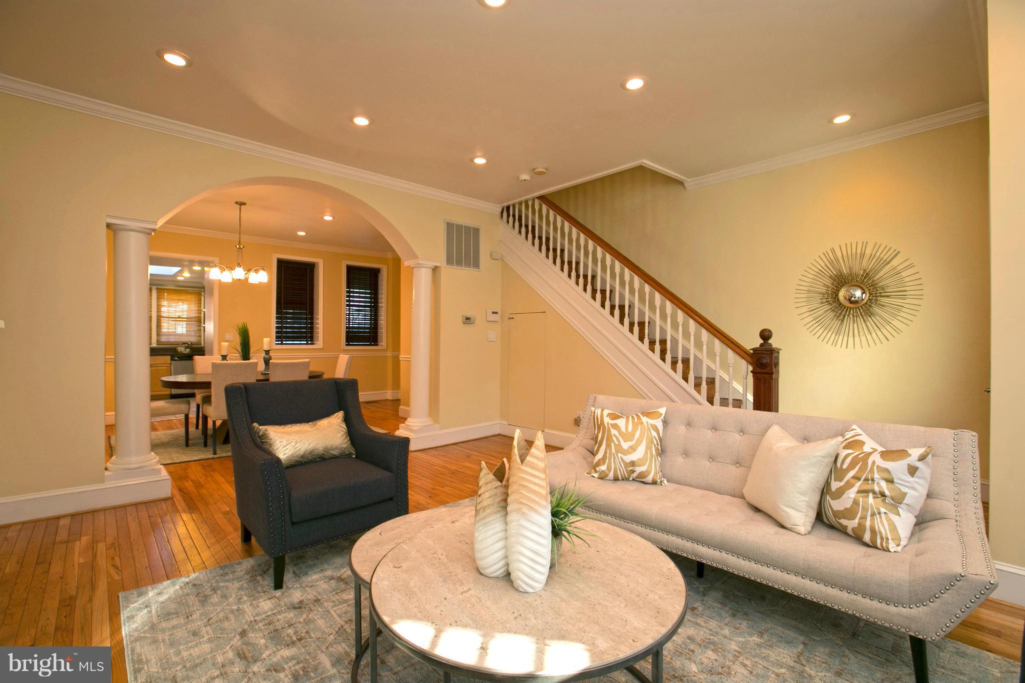 77 R Street Northwest Washington, DC 20001 - Photo 3 of 24 Bright, Open Living Room