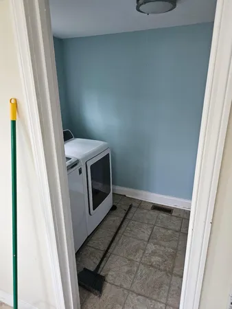 a view of a storage and utility room