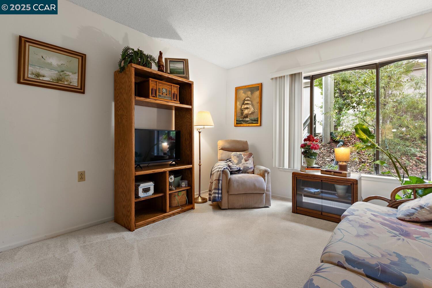 2709 Golden Rain Road, Unit 6 Walnut Creek, CA 94595 - Photo 12 of 46 a living room with furniture and a flat screen tv