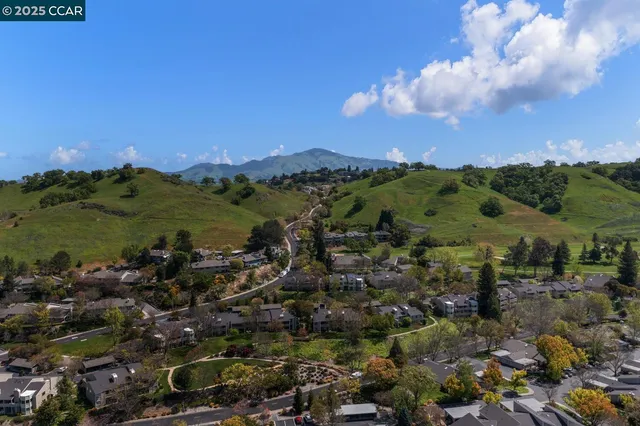 a view of a lake with a mountain in the background