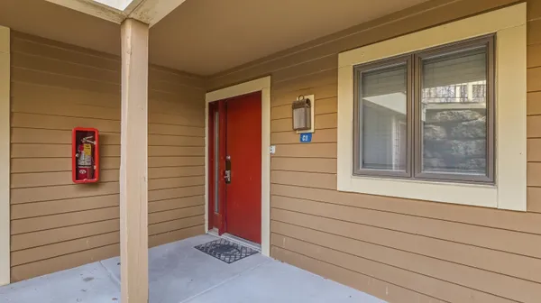 a view of front door of house