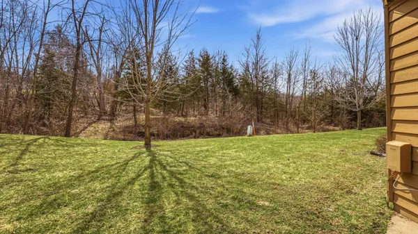 a view of a yard in front of a house