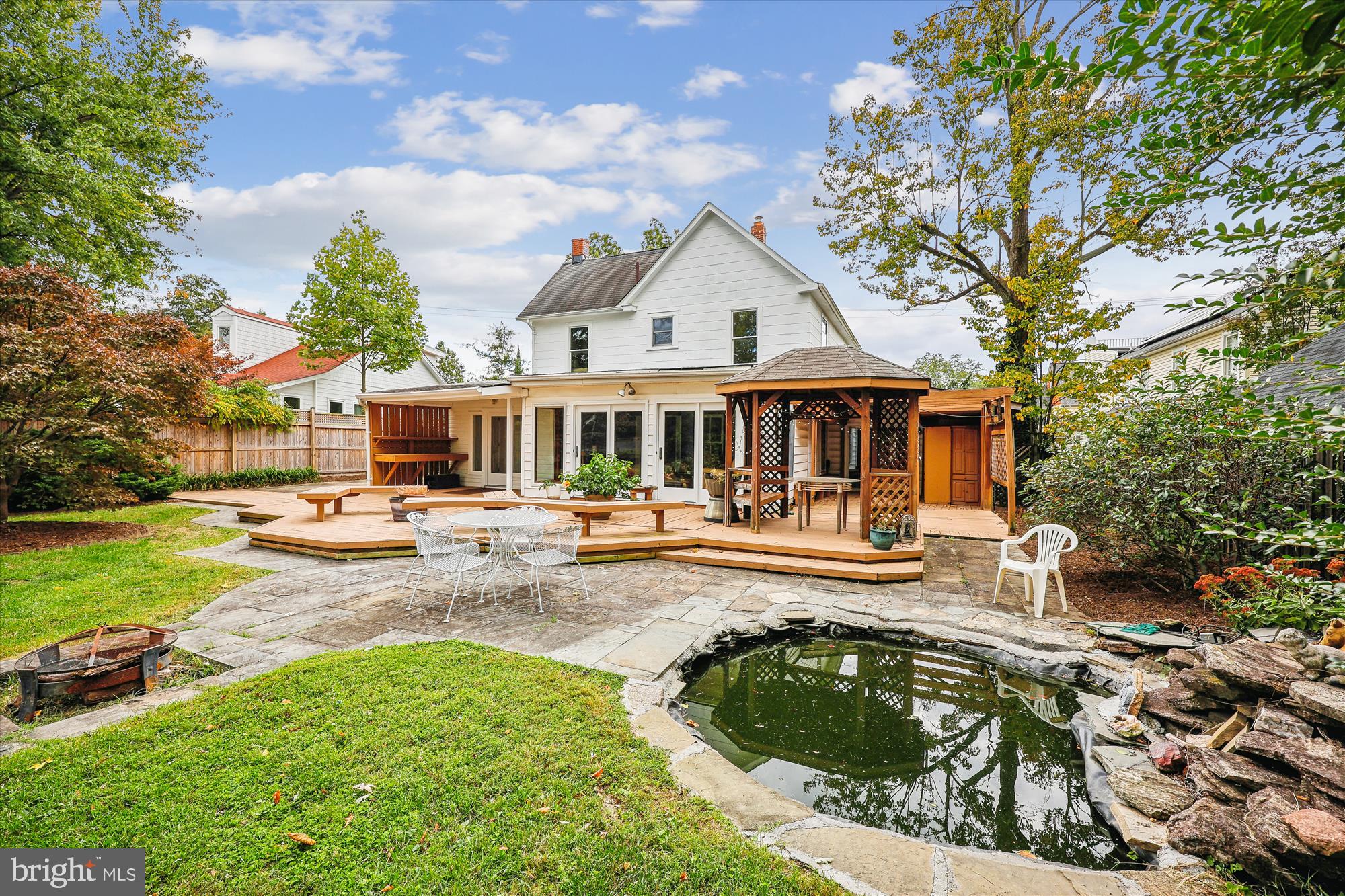637 Ritchie Avenue Silver Spring, MD 20910 - Photo 30 of 38 Koi Pond And Gazebo In Rear Garden