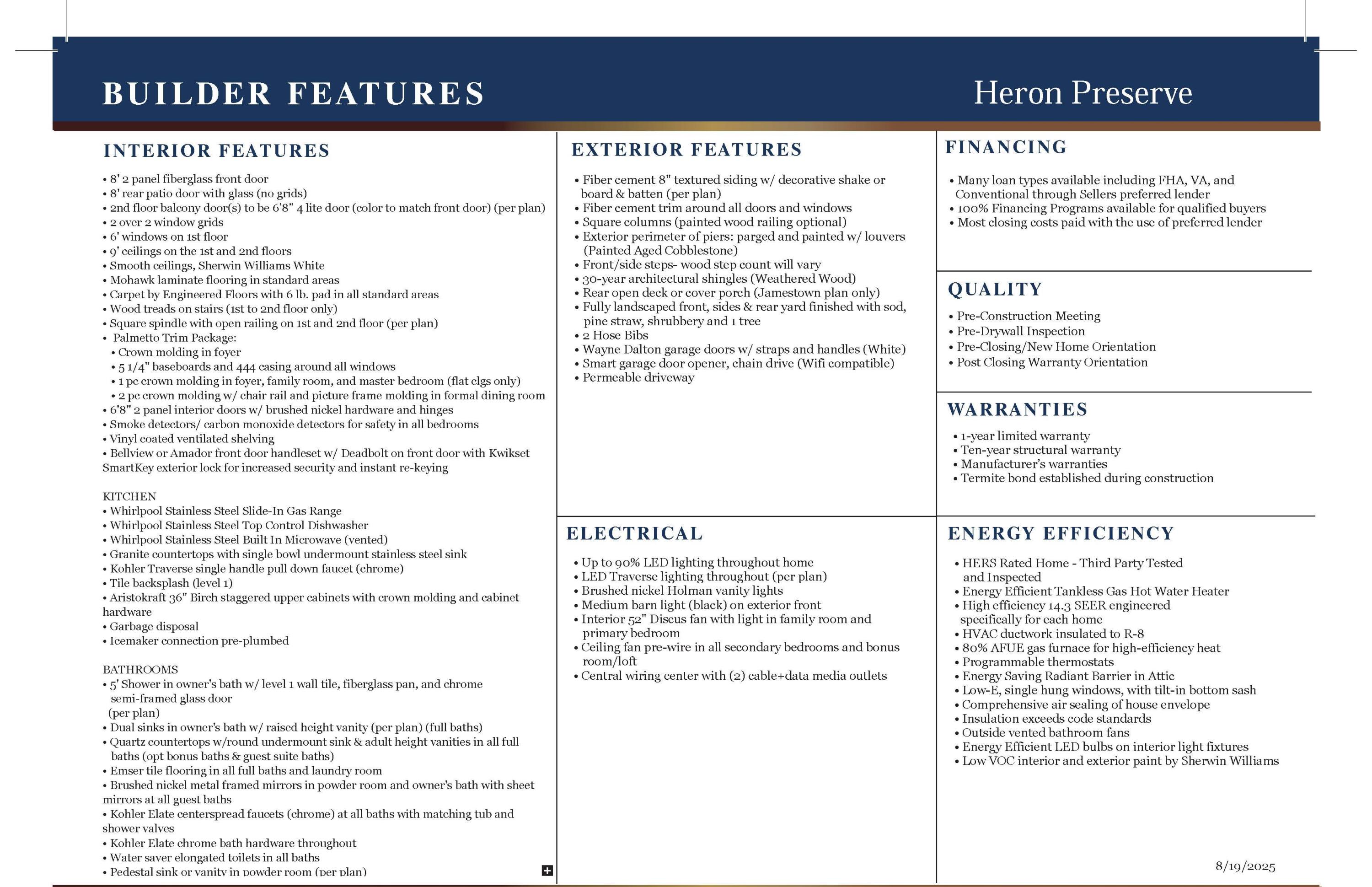 5 Longtown Drive Hanahan, SC 29410 - Photo 4 of 22 DFH-Standard Features Heron Preserve 8-1