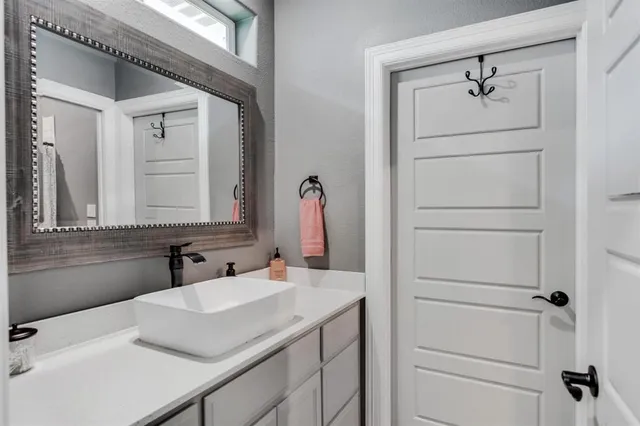 a bathroom with a shower and toilet