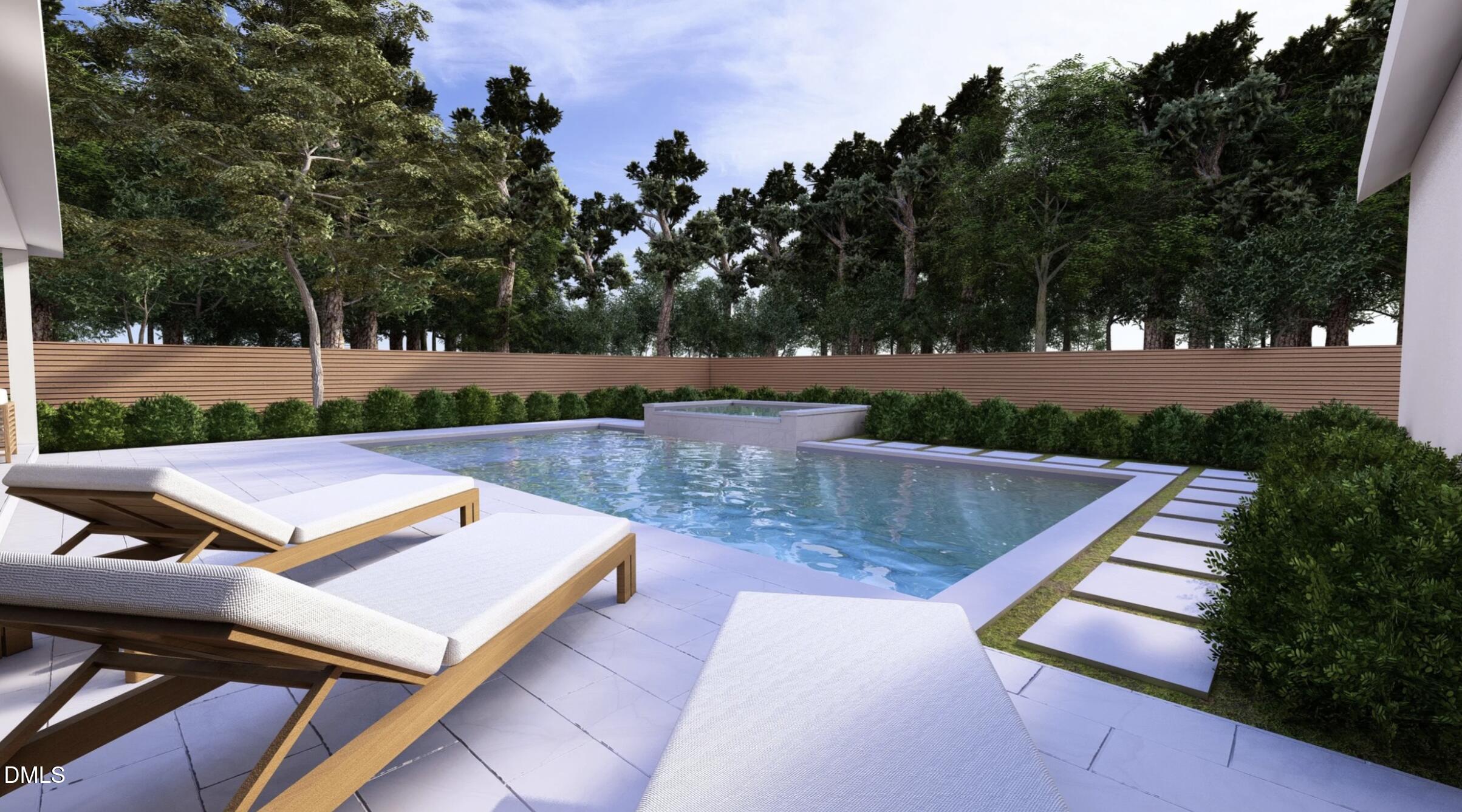 2108 Ridge Road Raleigh, NC 27607 - Photo 4 of 7 a view of outdoor space swimming pool and trees