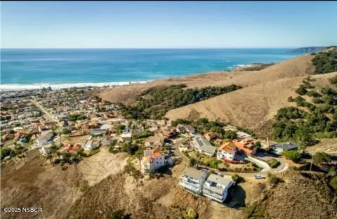 a view of an ocean and beach