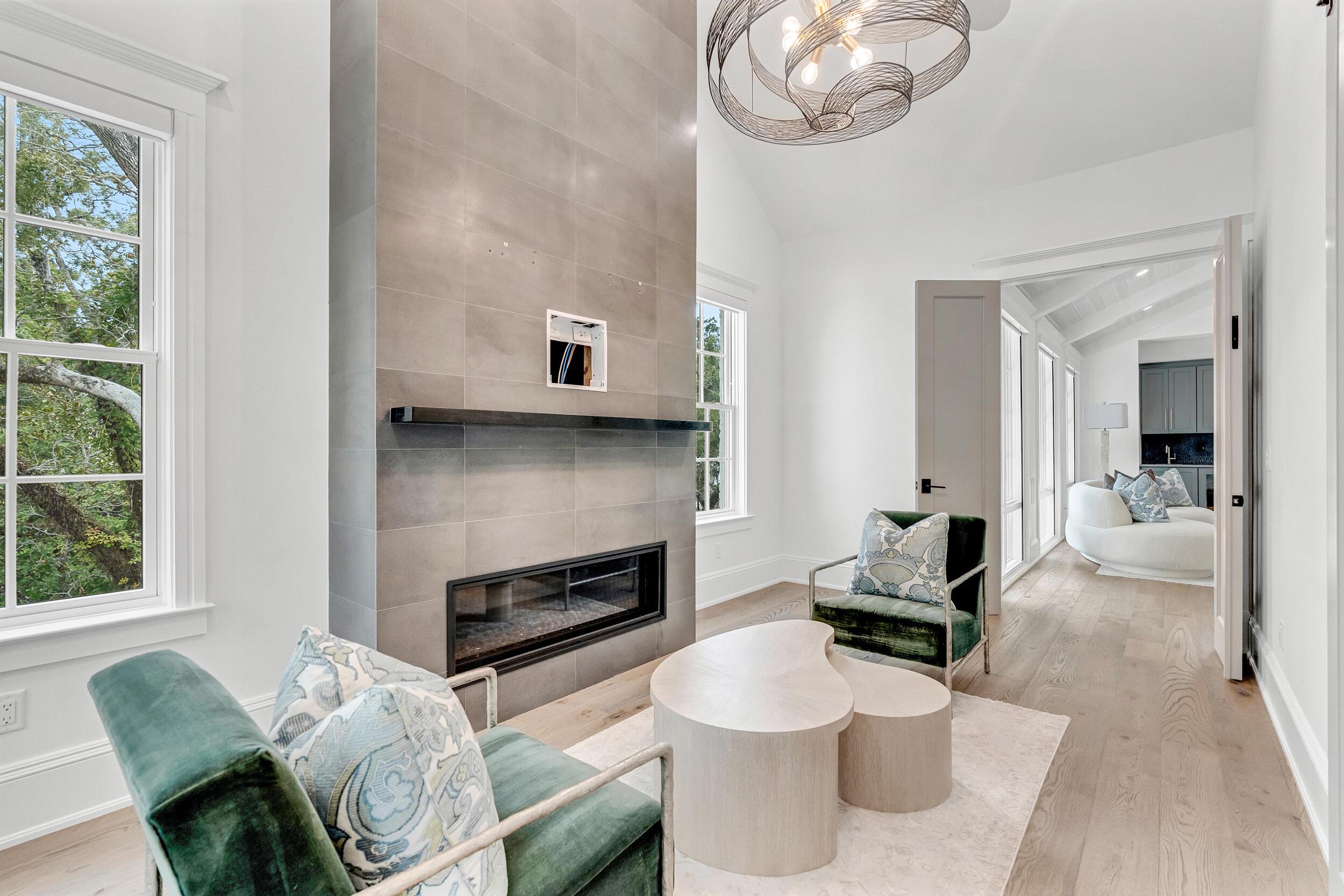 22 Junop Court Santa Rosa Beach, FL 32459 - Photo 28 of 80 a living room with furniture and a fireplace