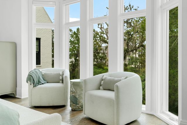 a close view of cabinets and wooden floor