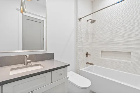 an aerial view of multiple house