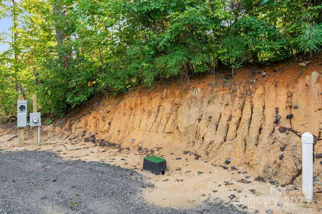 a view of a glass door