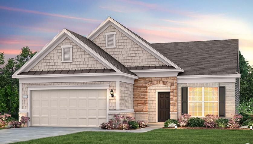 Upgraded Elevation with Brick & Stone (actual colors differ from marketing pic)