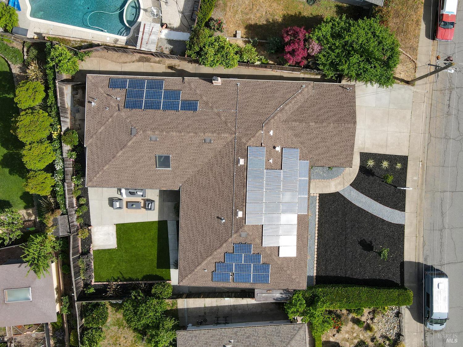 16 Wallace Way San Rafael, CA 94903 - Photo 40 of 44 an aerial view of a house with a yard