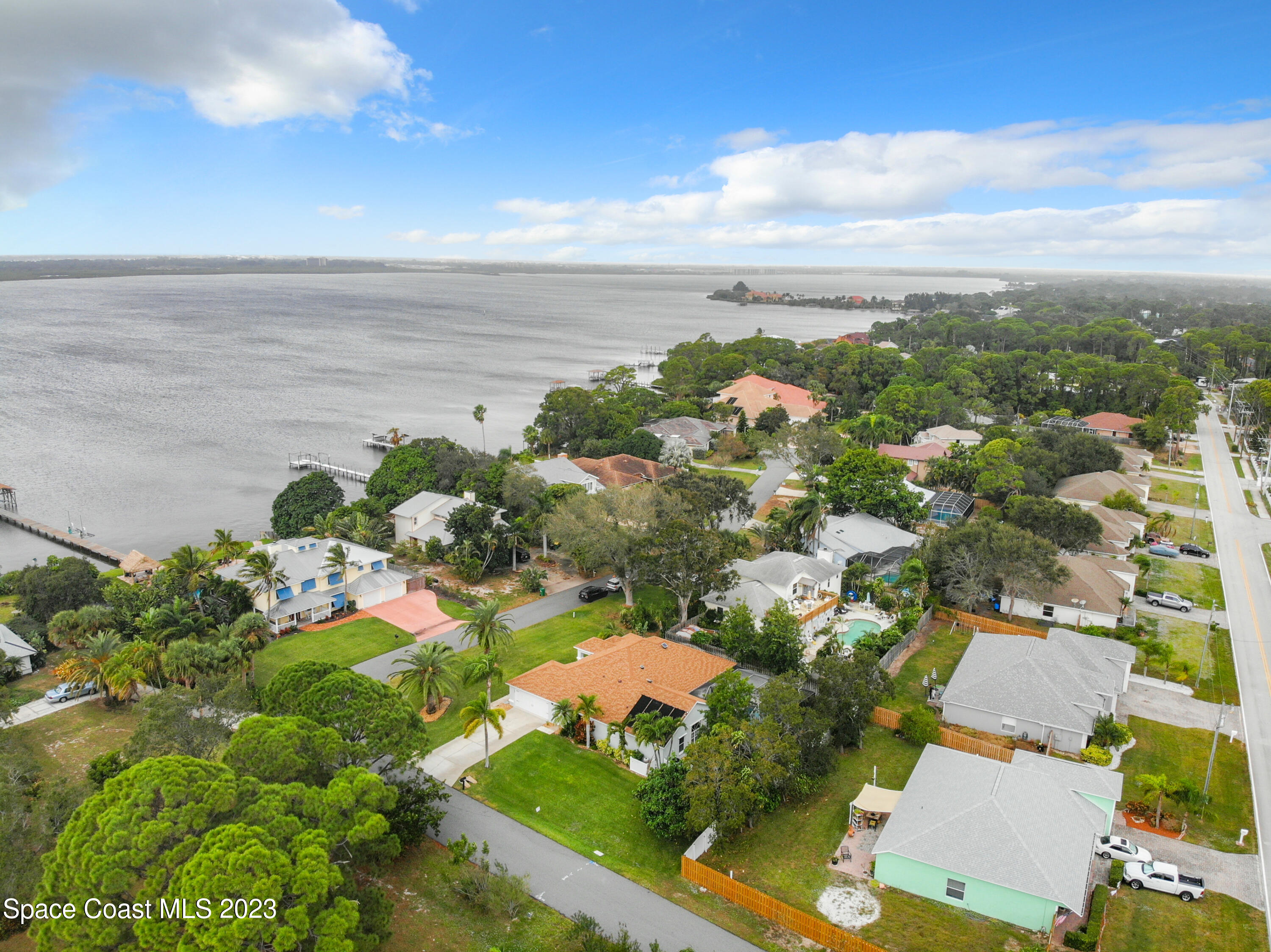 1965 Gates Road Merritt Island, FL 32952 - Photo 47 of 54 a view of a lake with a houses