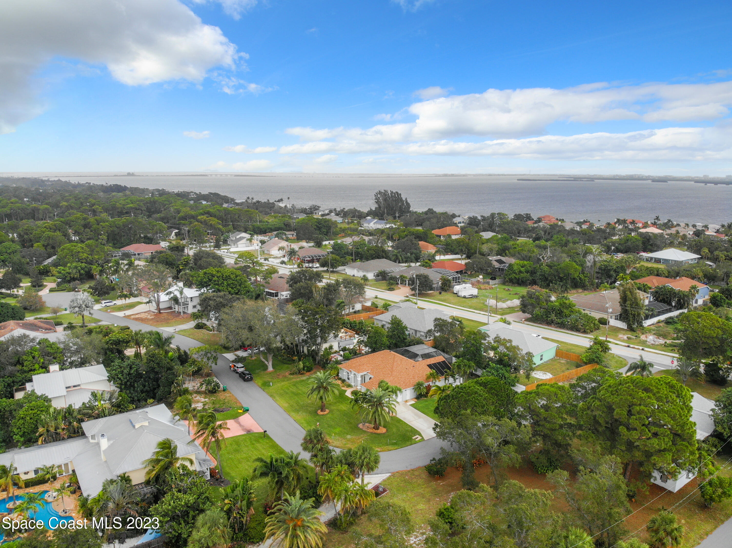 1965 Gates Road Merritt Island, FL 32952 - Photo 53 of 54 an aerial view of city and lake