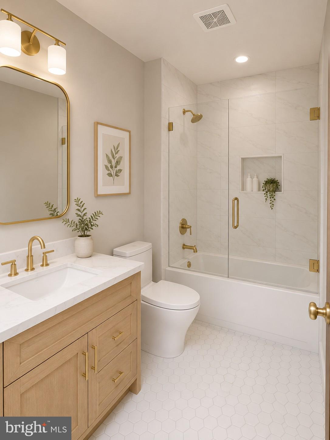 1354 Moyer Road Annapolis, MD 21403 - Photo 35 of 37 Hall bathroom reimagined with AI