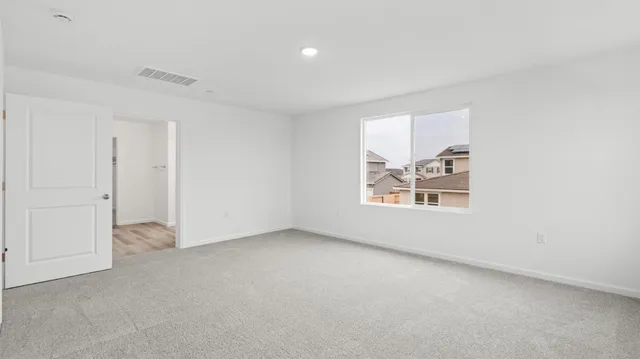 an empty room with a window