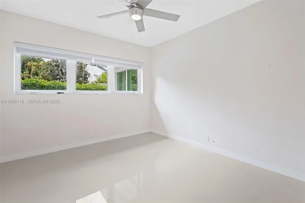 an empty room with a window