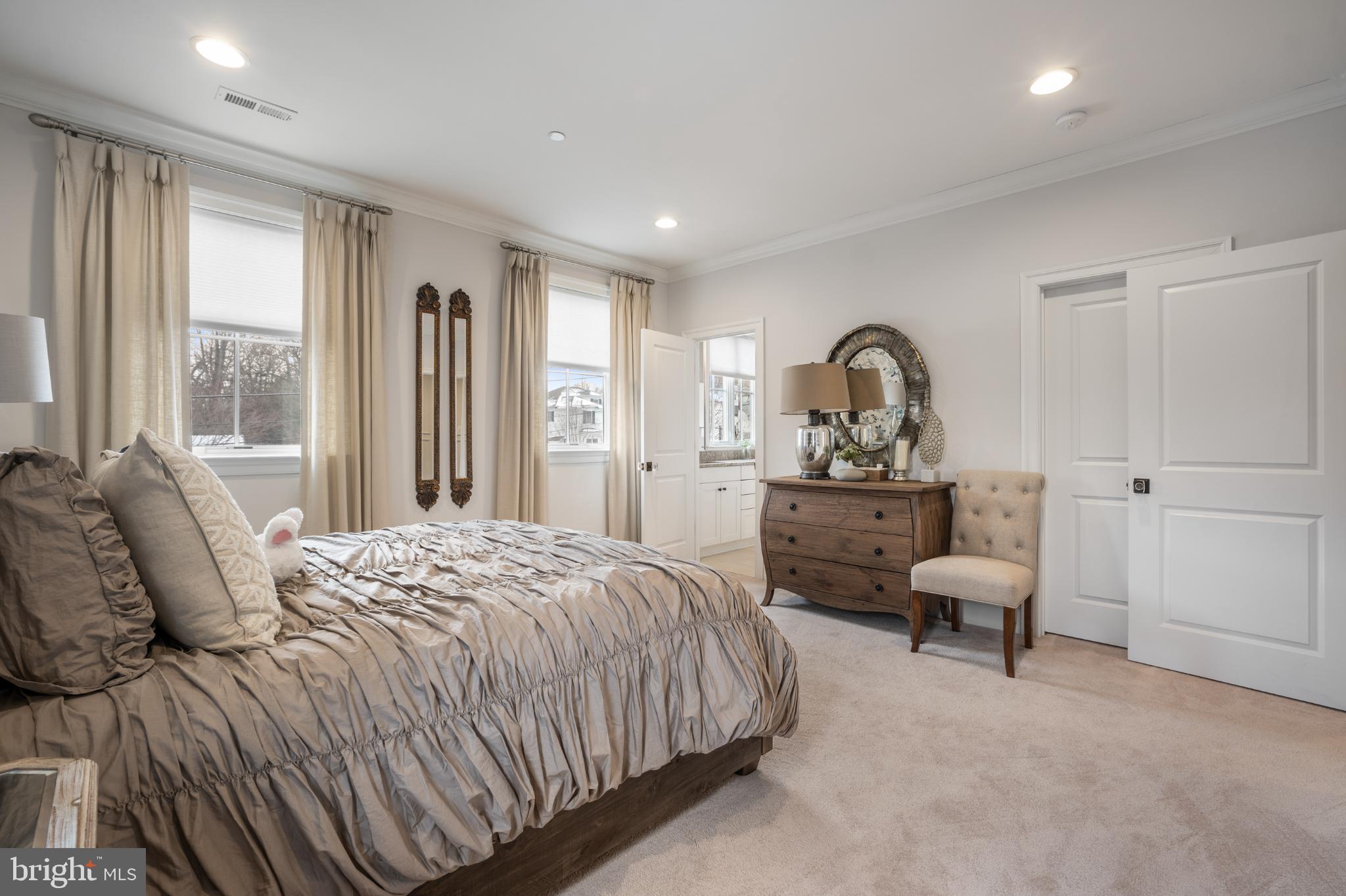 5905 Aberdeen Road Bethesda, MD 20817 - Photo 54 of 88 3rd bedroom with natural light and elegance.