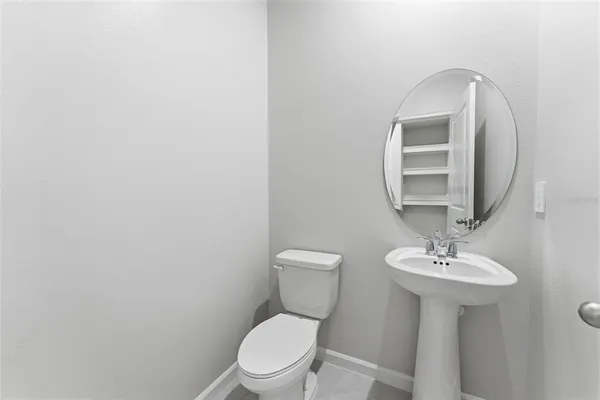 an aerial view of a house with entryway