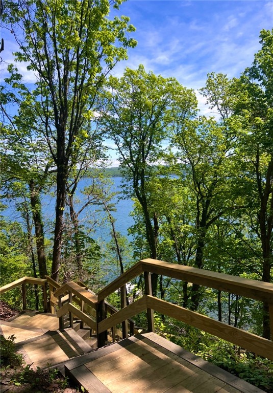 1677 Long Point Beach Road Torrey, NY 14527 - Photo 22 of 42 Beautiful new steps to the beach and lower cottage