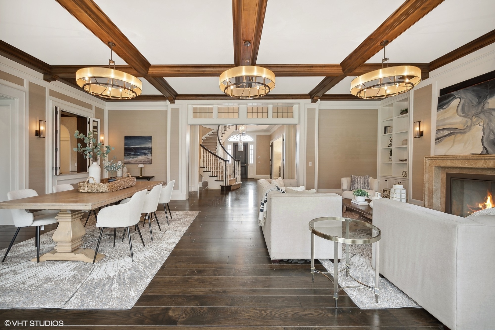 931 Sunset Road Winnetka, IL 60093 - Photo 6 of 42 a view of a livingroom with furniture and a fireplace