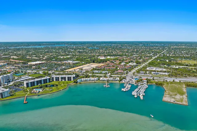 a view of a city with ocean view