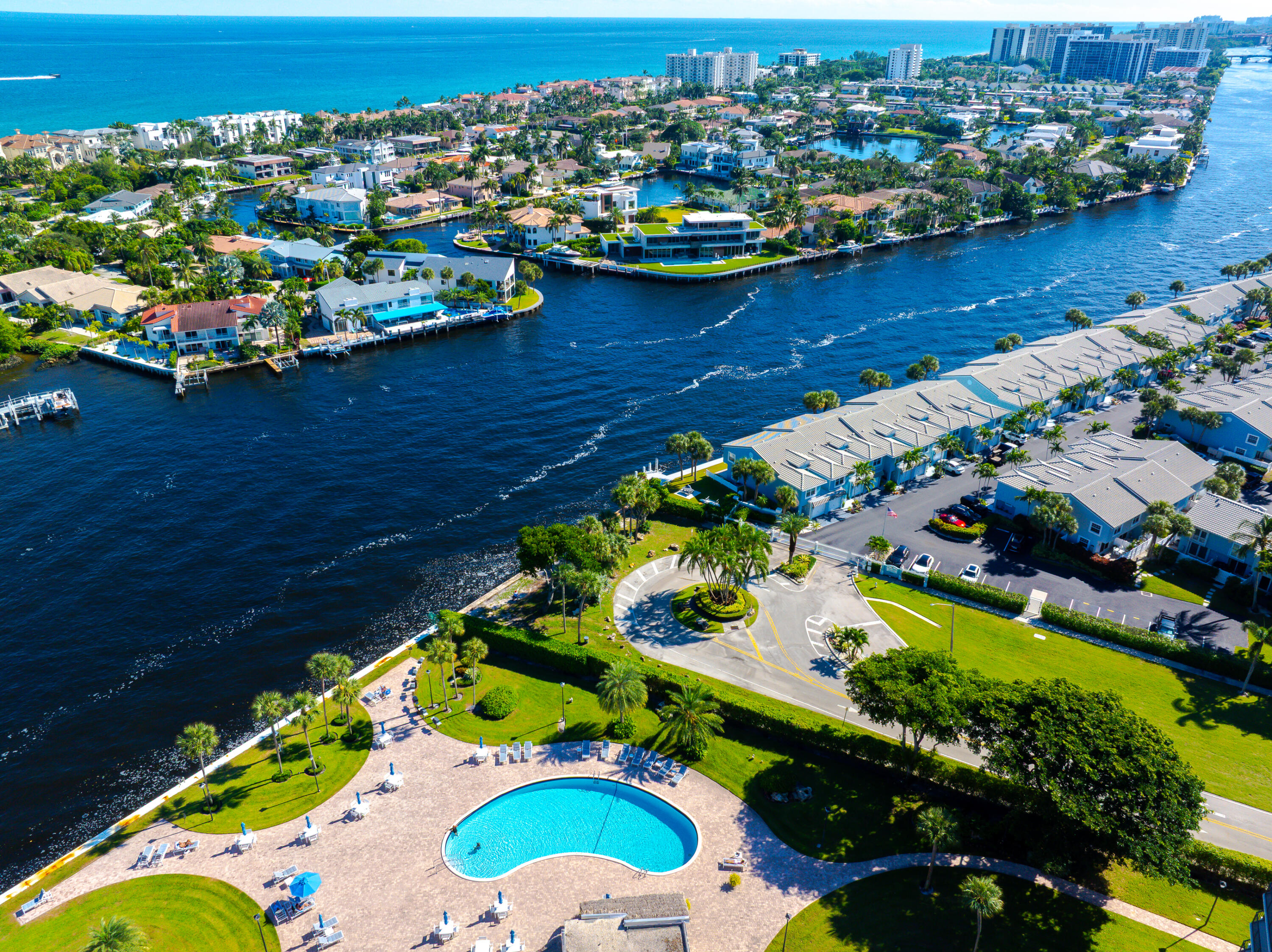 859 Jeffery Street, Unit 208 Boca Raton, FL 33487 - Photo 3 of 39 an aerial view of a house with a ocean view