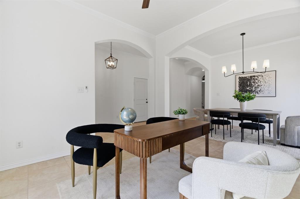 813 Chase Circle Hurst, TX 76053 - Photo 6 of 40 a view of a dining room with furniture and wooden floor