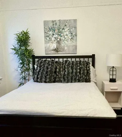 a view of wooden floor and a potted plant