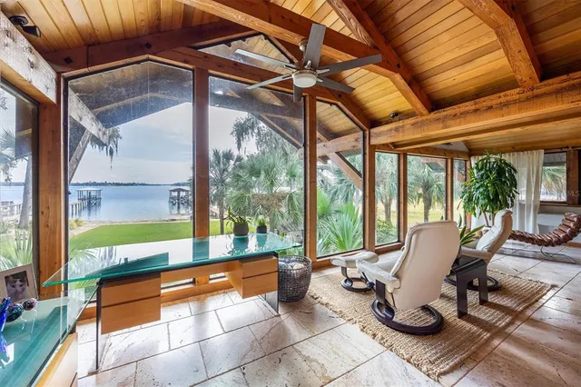 a outdoor space view with a sitting space