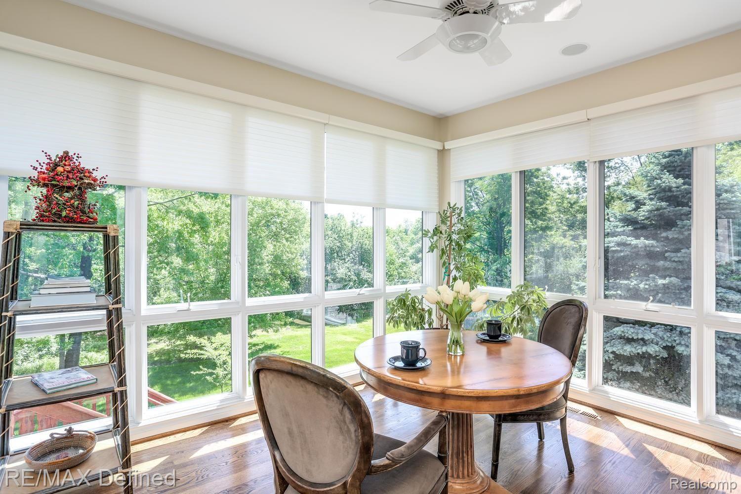 4205 Sheldon Road Rochester, MI 48306 - Photo 19 of 50 An amazing view from the three walls of windows and hardwood flooring.