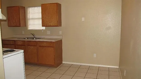 a room with washing machine